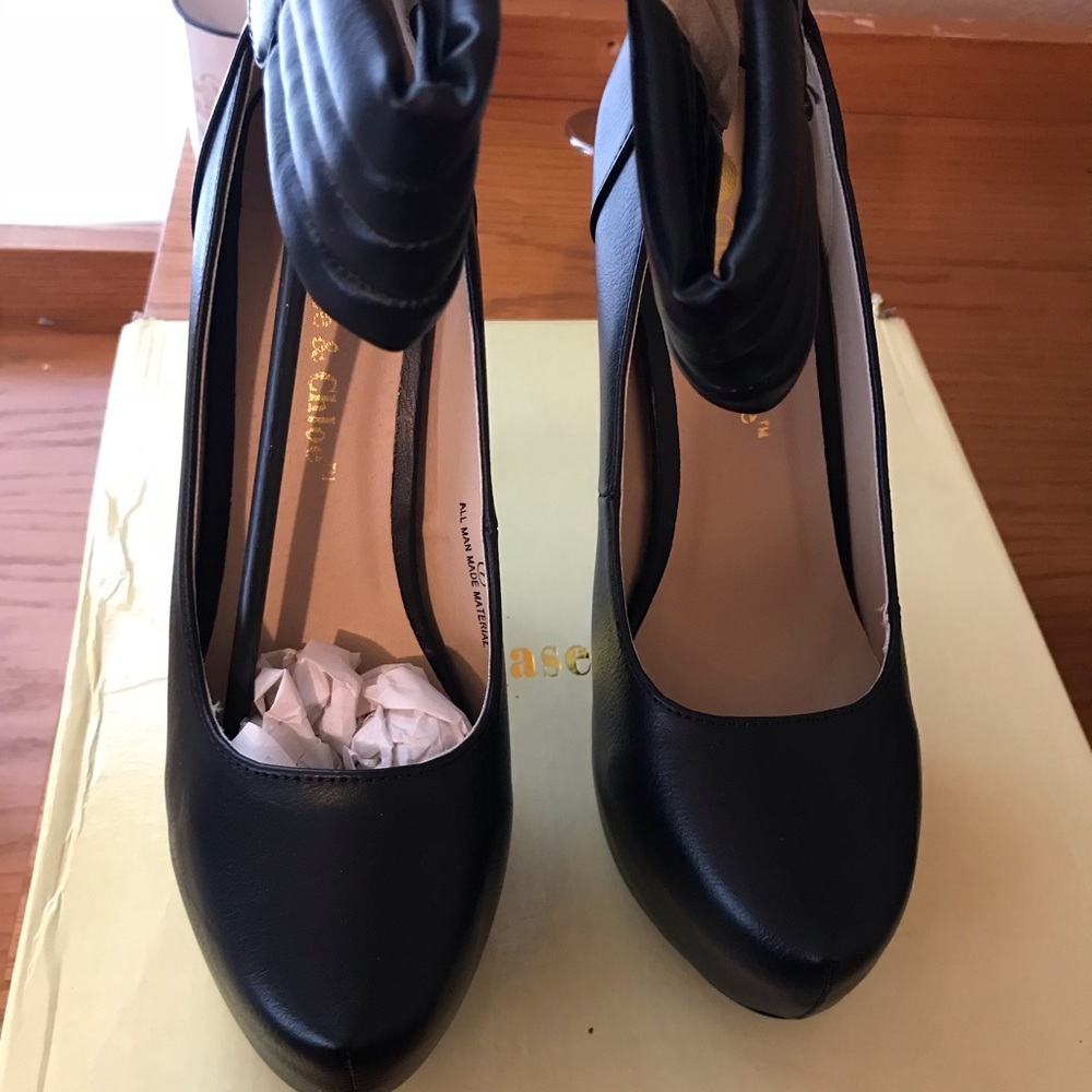 Black platform heels